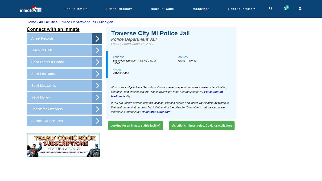 Traverse City MI Police Jail & Inmate Search - Traverse City, MI