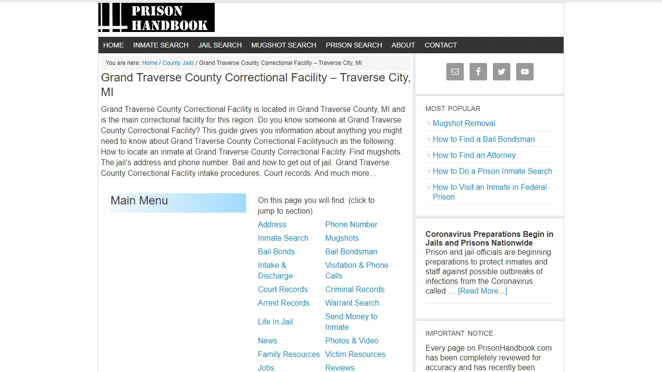 Grand Traverse County Correctional Facility – Traverse City, MI